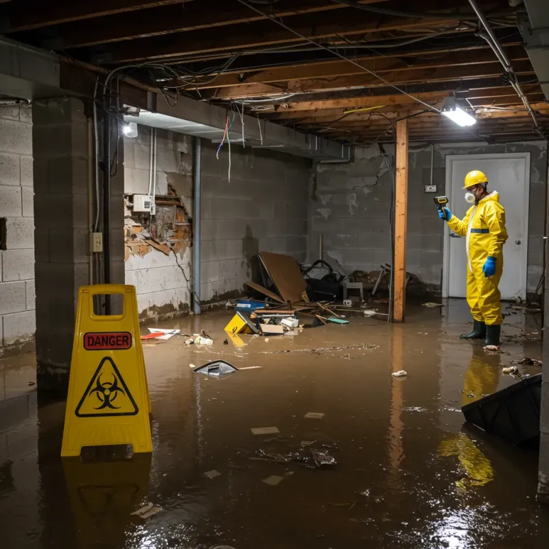 Flooded Basement Electrical Hazard in Butler County, MO Property