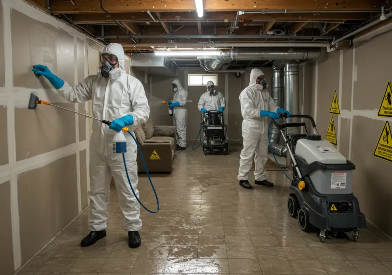 Basement Moisture Removal and Structural Drying process in Butler County, MO